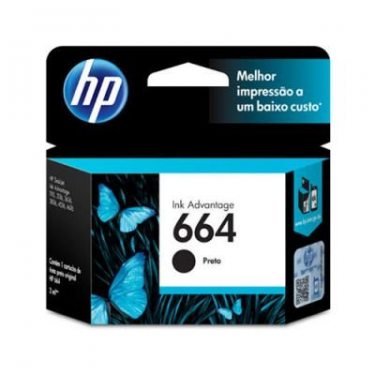 CARTUCHO DE TINTA HP 664 PRETO 2ML ORIGINAL