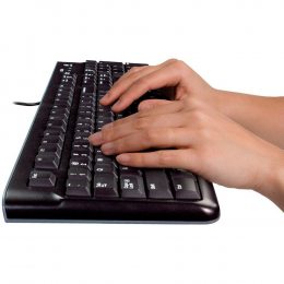 Kit Teclado e Mouse Logitech Mk120 C/fio Preto