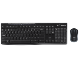 KIT TECLADO E MOUSE LOGITECH MK270 S/FIO PRETO