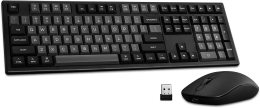 KIT TECLADO E MOUSE AKKO MX108 SEM FIO/BT PRETO E CINZA 