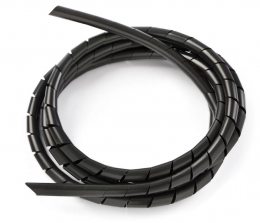 ORGANIZADOR DE CABOS SPIRAL TUBE 2M (12,7mm) 1/2 PRETO