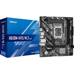 PLACA MAE INTEL ASROCK H610M-HVS/M.2 DDR4 LGA 1700 12/13º GER - MATX - VGA/HDMI